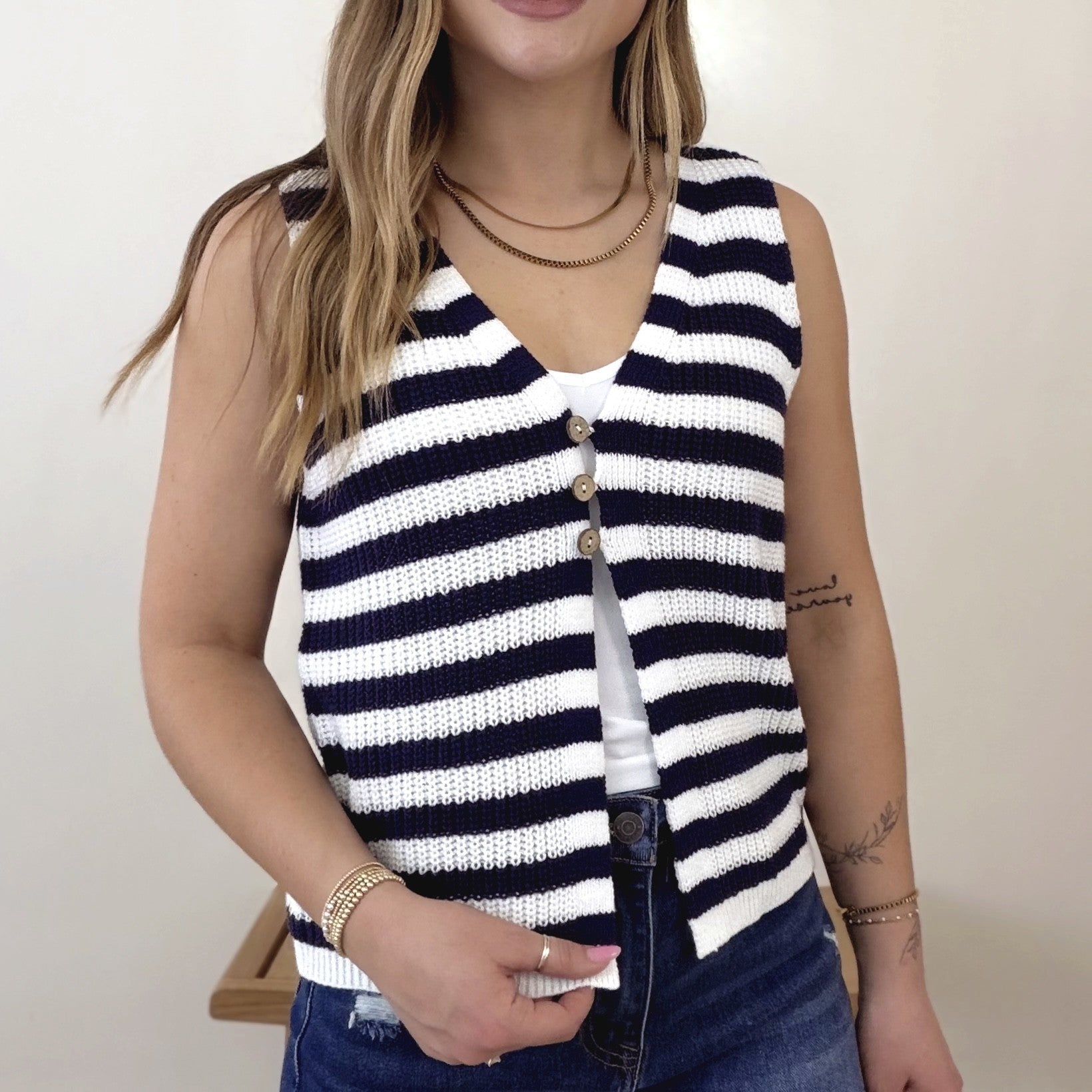 American Charm Vest in Navy